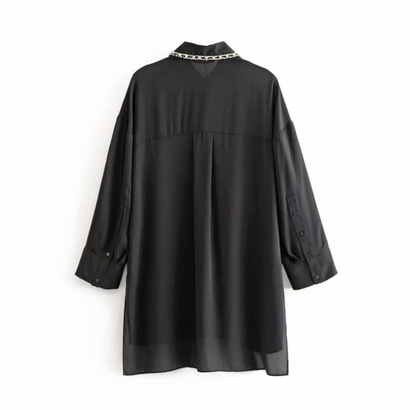 ZARA Oversized Detailed Blouse - Picture 7 of 9
